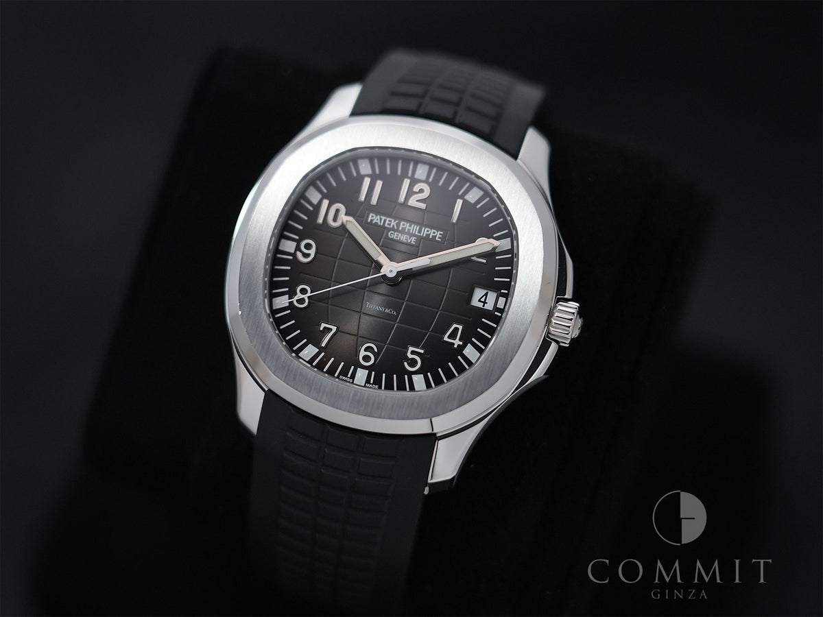 パテックフィリップ アクアノート TIFFANY＆CO. Ref.5167/1A-001 ステンレススチール ブラック文字盤 美中古 zrxr5j3t