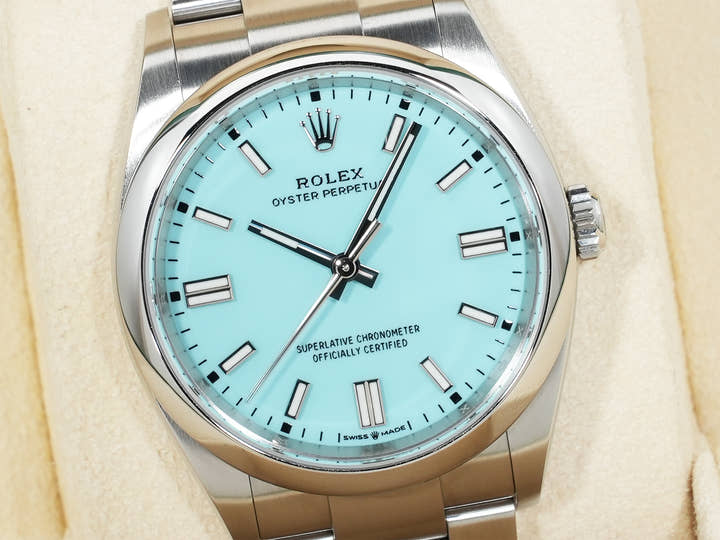 ロレックス オイスターパーペチュアル36 Ref.126000 ステンレススチール ターコイズ文字盤 美品 32g2z3t7