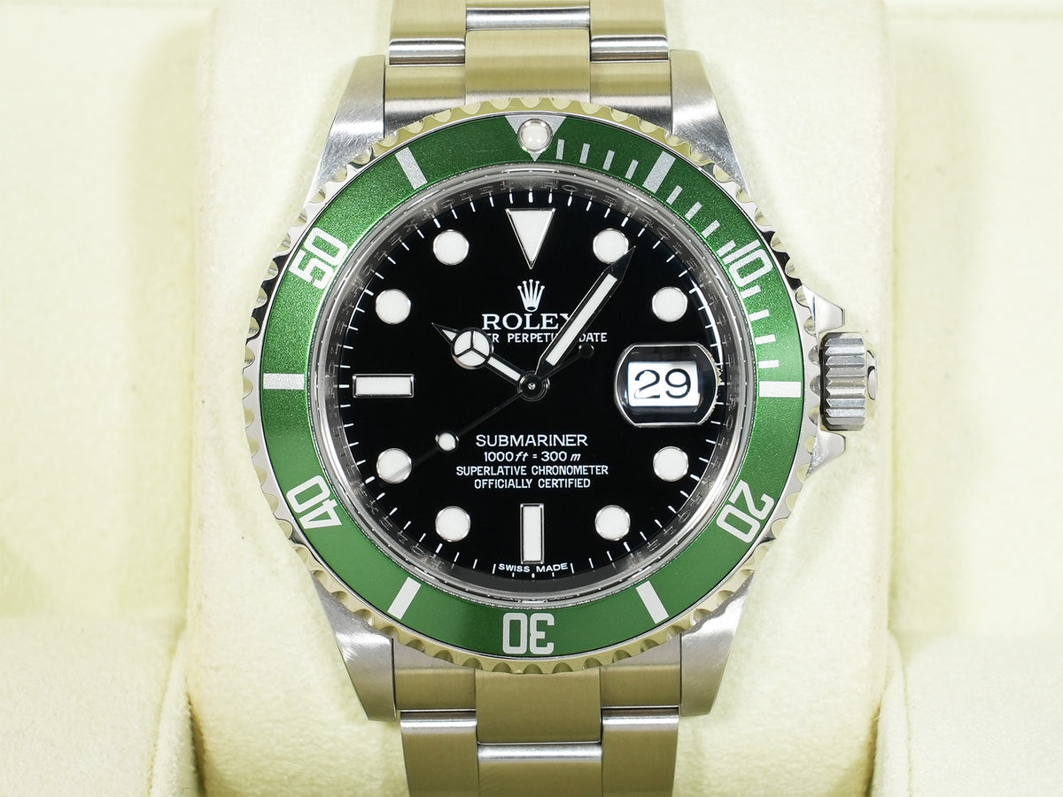 ロレックス サブマリーナー デイト Ref.16610LV ステンレススチール ブラック文字盤 美中古 48e6hinx