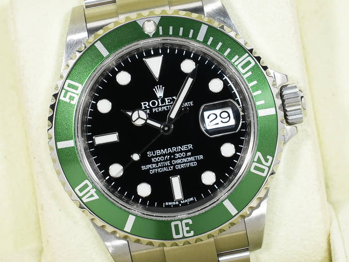 ロレックス サブマリーナー デイト Ref.16610LV ステンレススチール ブラック文字盤 美中古 48e6hinx