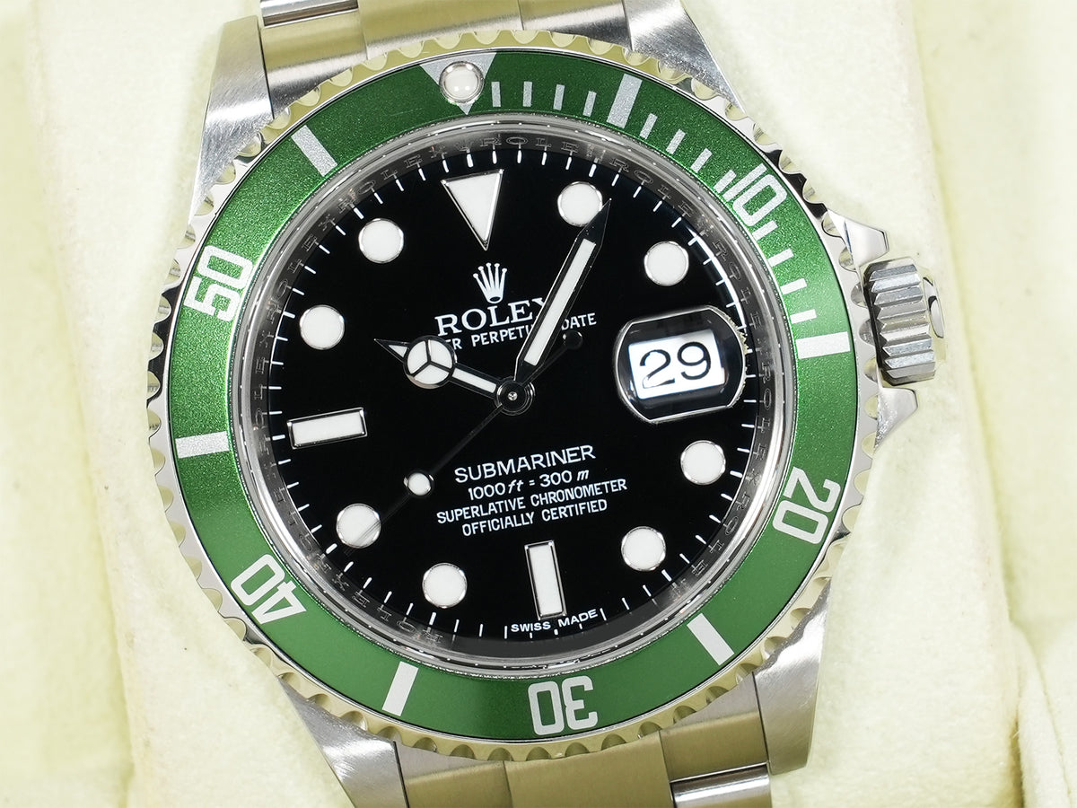 ロレックス サブマリーナー デイト Ref.16610LV ステンレススチール ブラック文字盤 美中古 48e6hinx