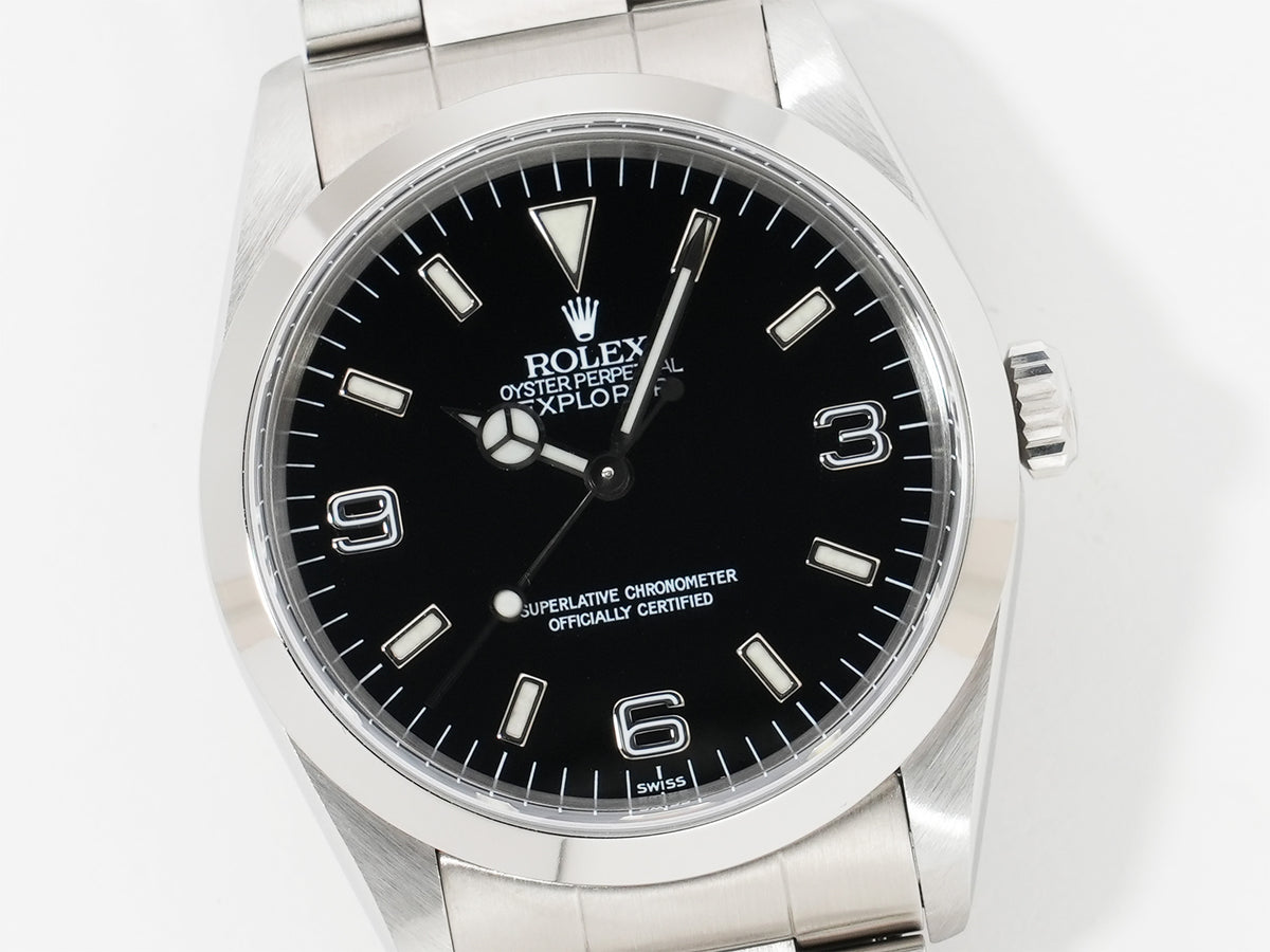 ロレックス エクスプローラーI Ref.14270 ステンレススチール ブラック文字盤 オイスターブレスレット 美中古 5vdwsqht