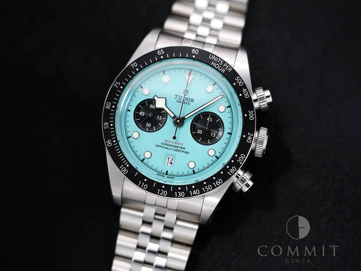 Tudor Black Bay Chrono Ref. 79360N Stainless Steel, Flamingo Blue Dial, Pre-owned in Excellent Condition, nfo2c29m