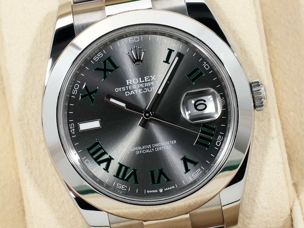Rolex Datejust 41 Ref. 126300 Stainless Steel Slate Roman Dial Oyster Bracelet Pre-owned q8ufzbiw
