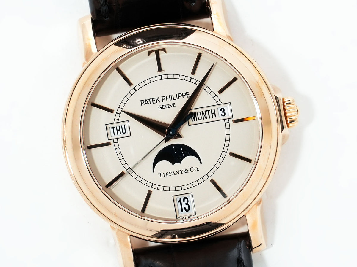 パテックフィリップ アニュアルカレンダー T150 TIFFANY＆CO. Ref.5150R ローズゴールド シルバー文字盤 中古 875tj7cj