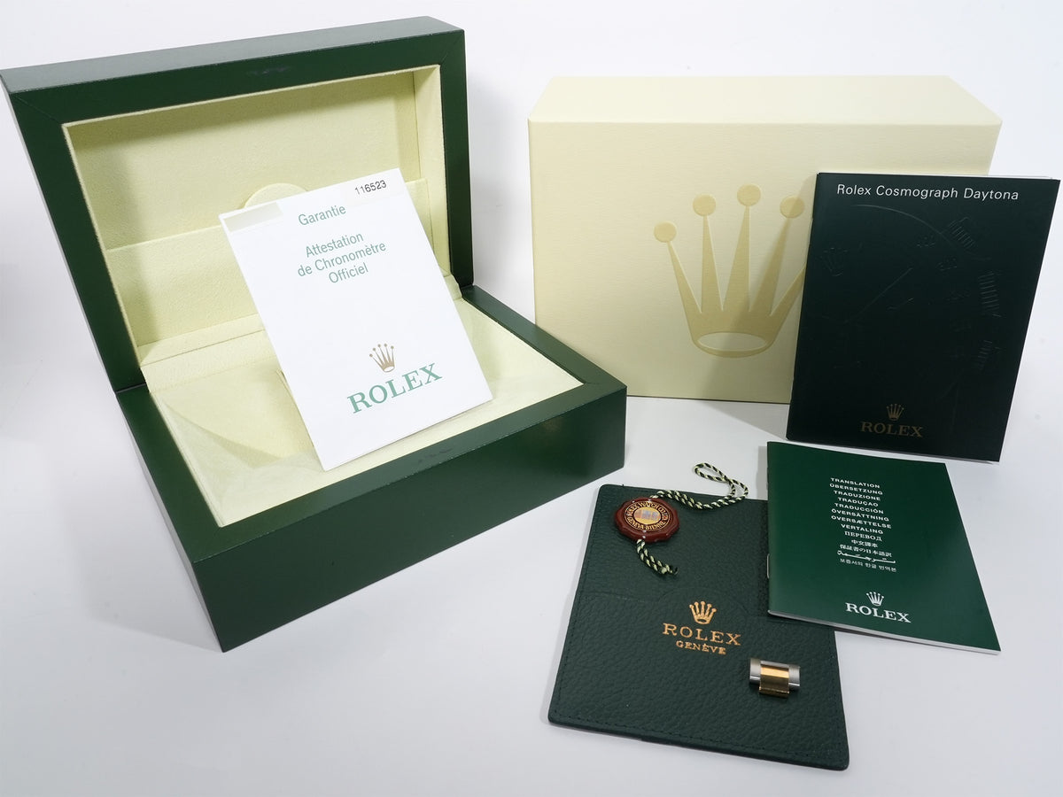 Rolex Daytona Ref. 116523 Stainless Steel/Yellow Gold Black Dial, Pre-owned in Excellent Condition, 8wi3zwig