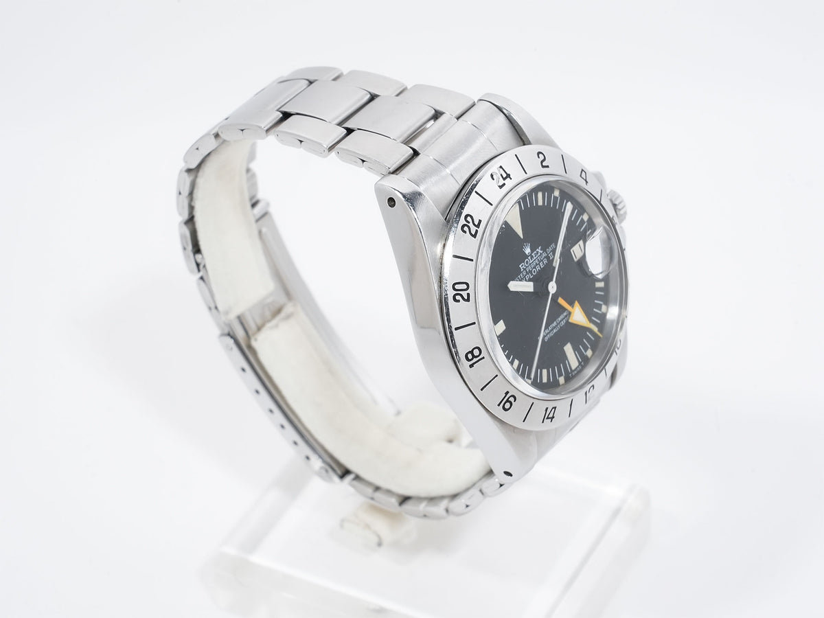 ロレックス エクスプローラーII Ref.1655 ステンレススチール ブラック文字盤 オイスターブレスレット 中古 vqgh4hy2