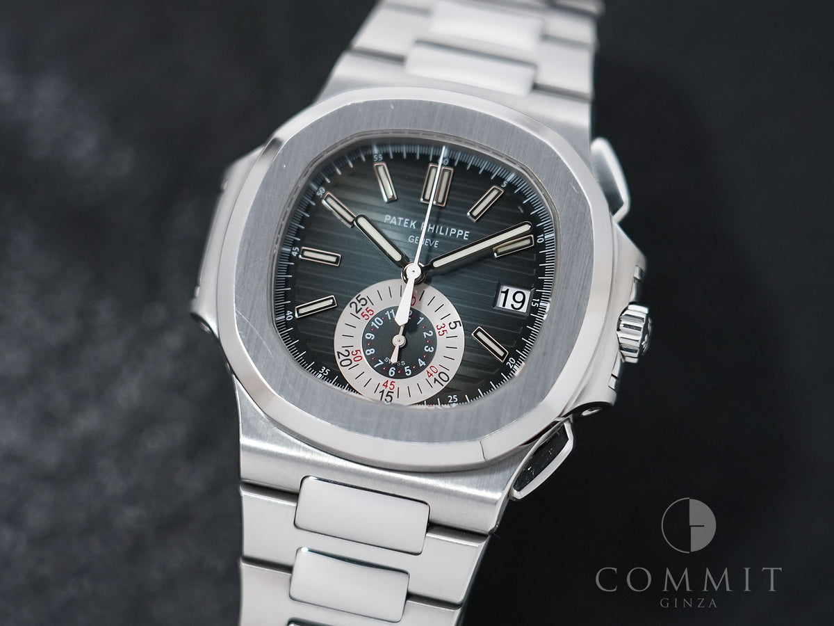 パテックフィリップ ノーチラス クロノグラフ Ref.5980/1A-001 ステンレススチール ブルー文字盤 中古 6724eawy