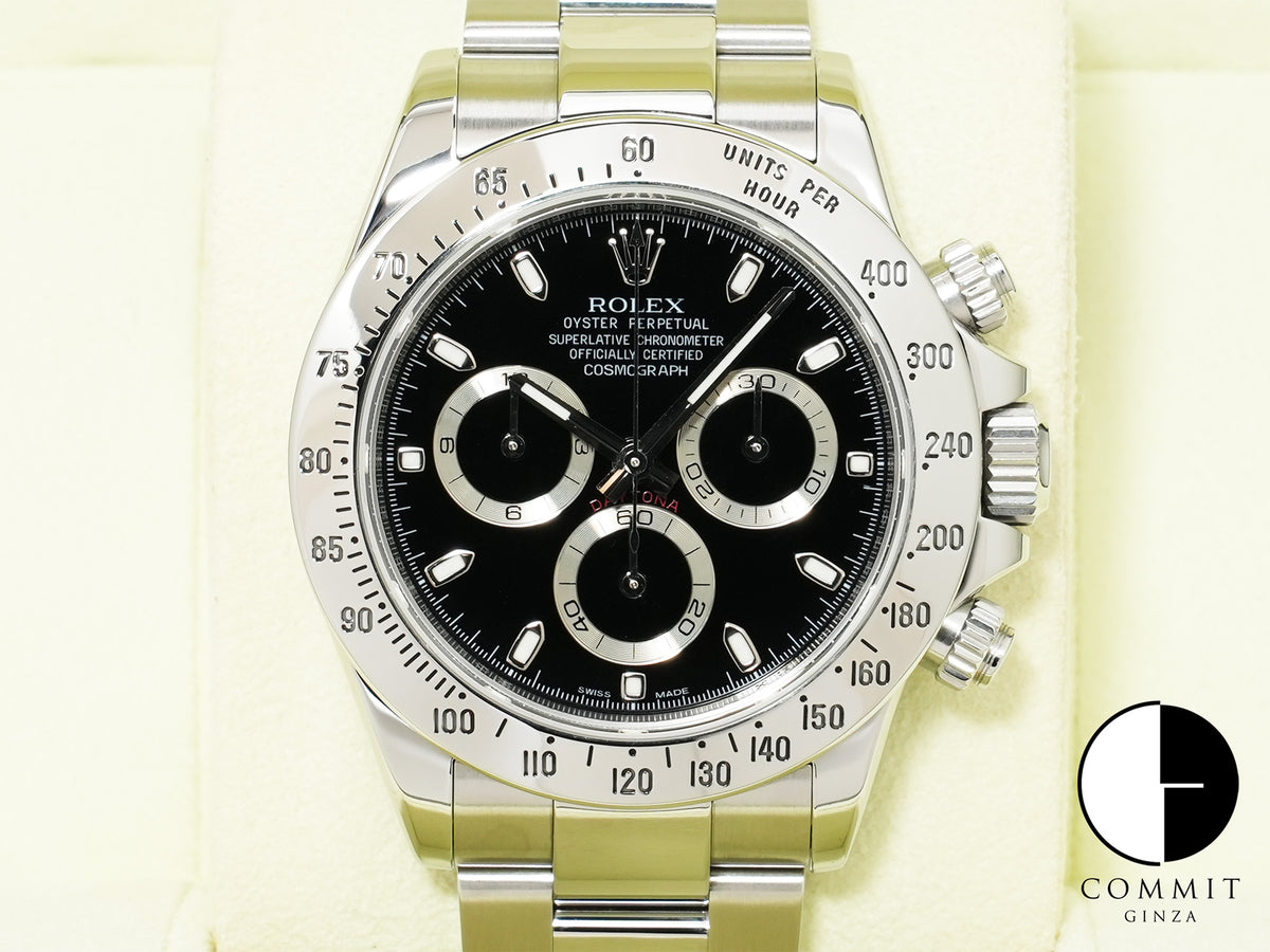 ロレックス デイトナ Ref.116520 ステンレススチール ブラック文字盤 美品 4mdj32ku