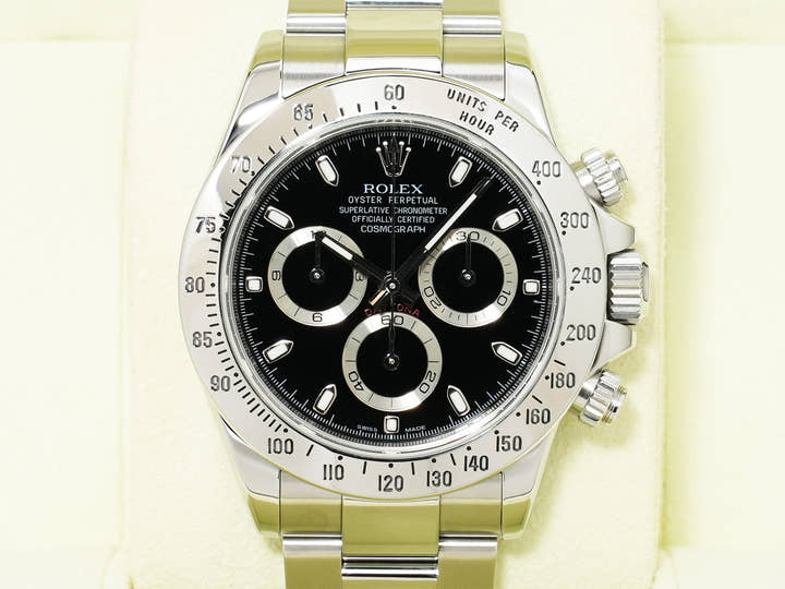 ロレックス デイトナ Ref.116520 ステンレススチール ブラック文字盤 美品 4mdj32ku