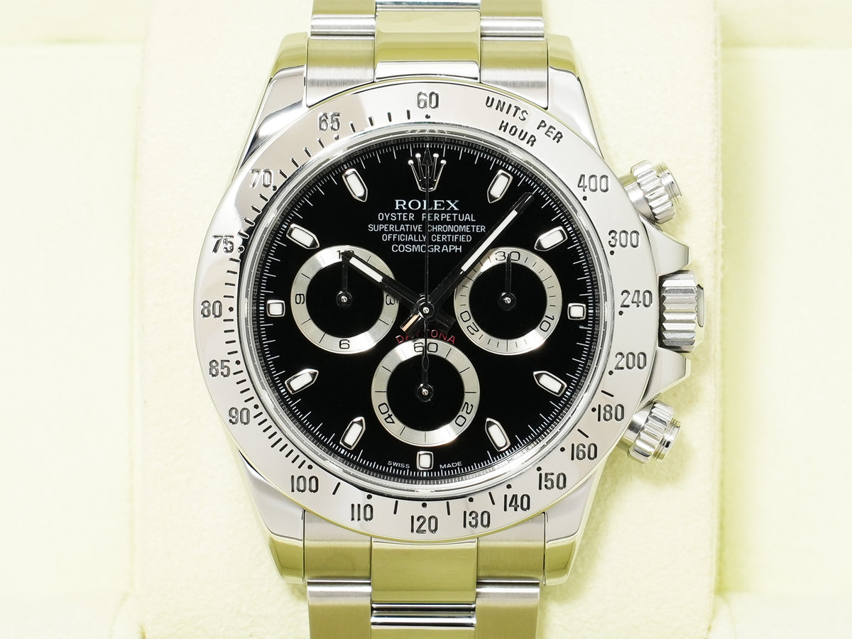 ロレックス デイトナ Ref.116520 ステンレススチール ブラック文字盤 美品 4mdj32ku