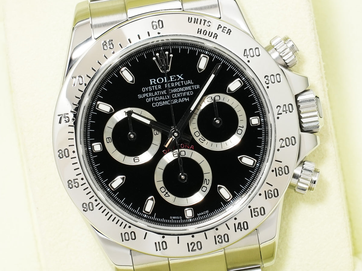ロレックス デイトナ Ref.116520 ステンレススチール ブラック文字盤 美品 4mdj32ku