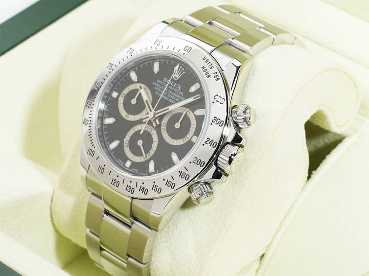 ロレックス デイトナ Ref.116520 ステンレススチール ブラック文字盤 美品 4mdj32ku