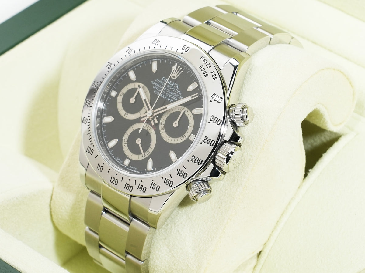 ロレックス デイトナ Ref.116520 ステンレススチール ブラック文字盤 美品 4mdj32ku