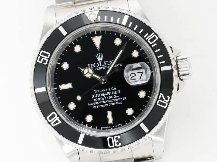 ロレックス サブマリーナー デイト TIFFANY&CO. Ref.16610 ステンレススチール ブラック文字盤 美品 xjj26o3h