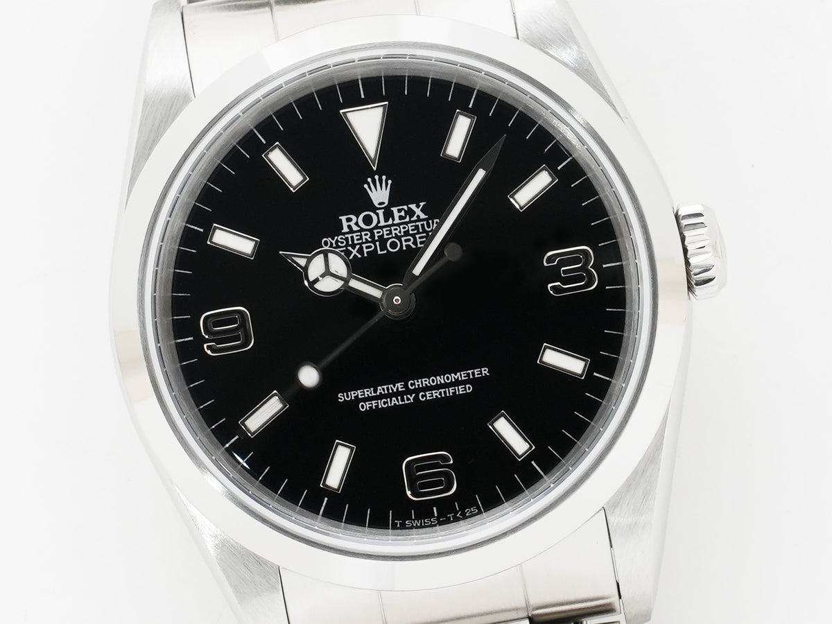 ロレックス エクスプローラーI Ref.14270 ステンレススチール ブラック文字盤 オイスターブレスレット 美中古 id9suuhh
