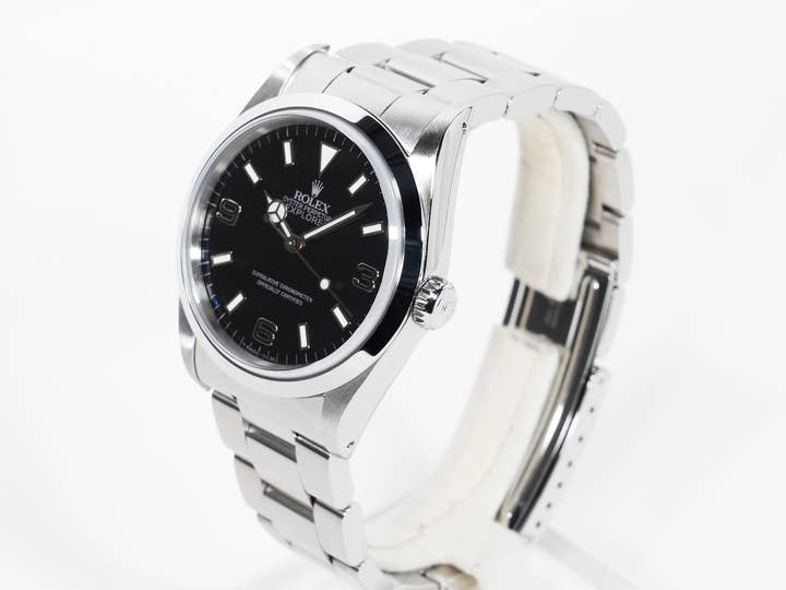 ロレックス エクスプローラーI Ref.14270 ステンレススチール ブラック文字盤 オイスターブレスレット 美中古 id9suuhh