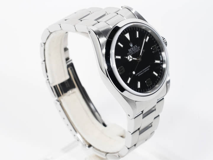 ロレックス エクスプローラーI Ref.14270 ステンレススチール ブラック文字盤 オイスターブレスレット 美中古 id9suuhh
