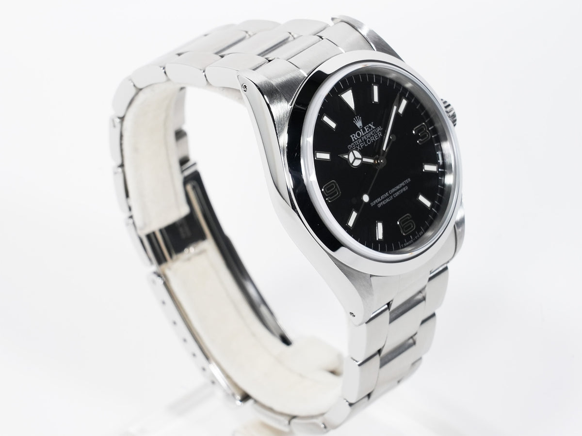 ロレックス エクスプローラーI Ref.14270 ステンレススチール ブラック文字盤 オイスターブレスレット 美中古 id9suuhh