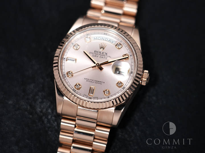 Rolex Day-Date Ref.118235A Pink Gold Pink 10P Diamond Dial Pre-owned oe5gekq6