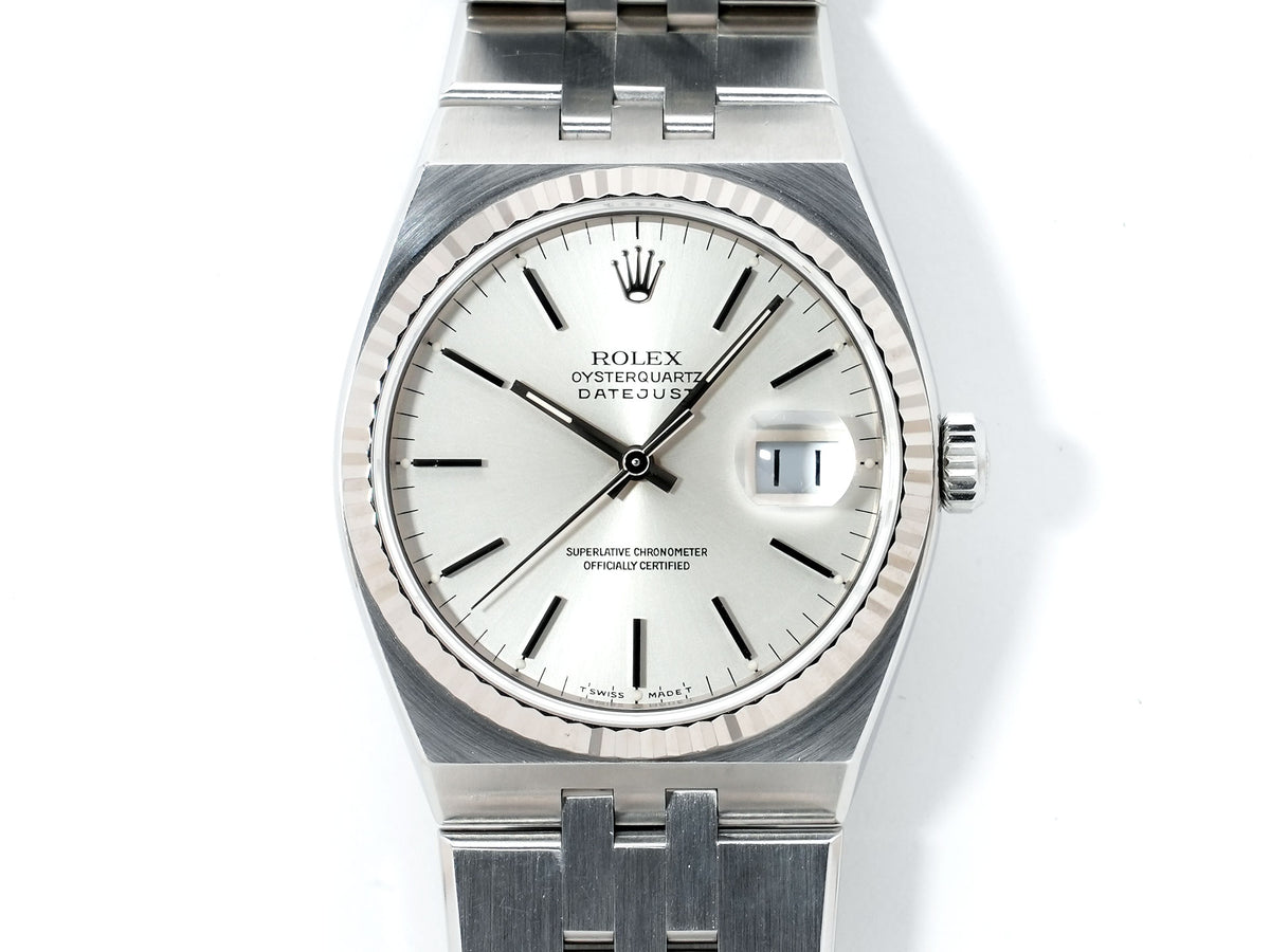 ロレックス オイスタークォーツ Ref.17014 ステンレススチール シルバー文字盤 オイスターブレスレット 中古 d67xu8b6