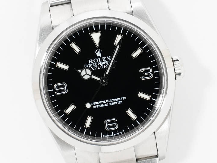 ロレックス エクスプローラーI Ref.114270 ステンレススチール ブラック文字盤 オイスターブレスレット 中古 t5ohp7oj