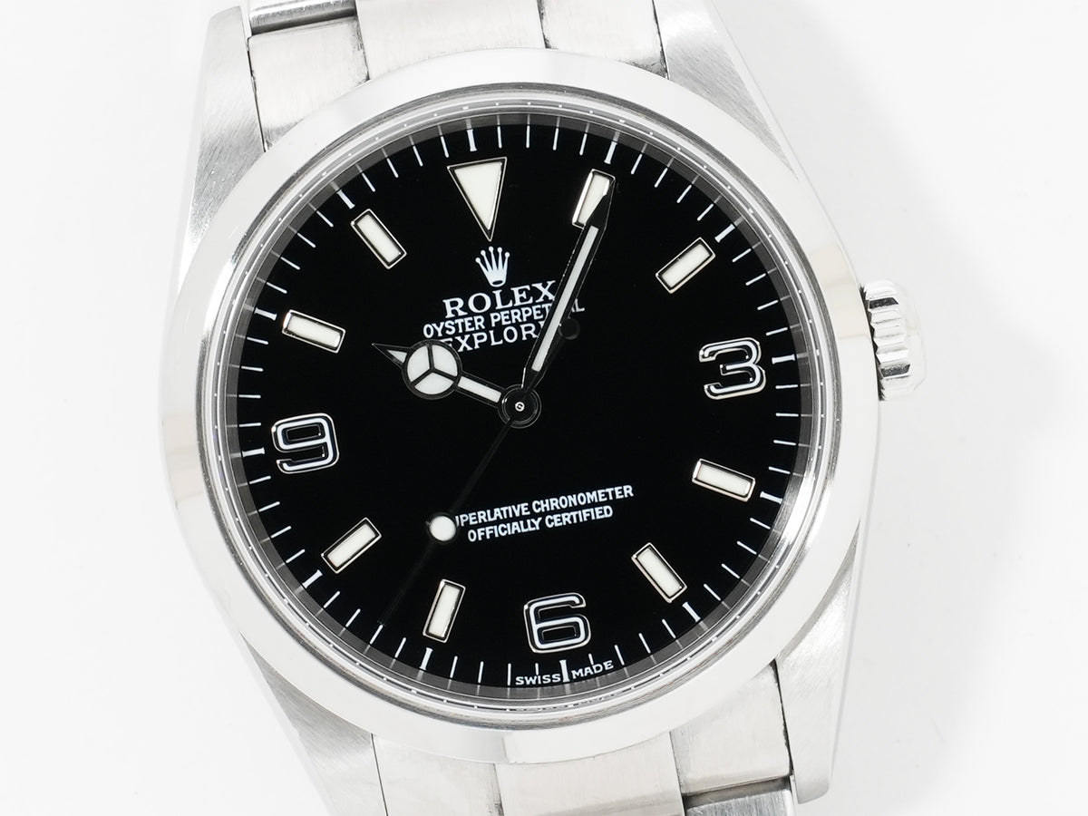 ロレックス エクスプローラーI Ref.114270 ステンレススチール ブラック文字盤 オイスターブレスレット 中古 t5ohp7oj