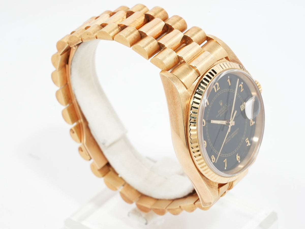 Rolex Datejust Ref.16018 Yellow Gold Blue Stella Boiler Gauge Dial Pre-owned rt39w9kb