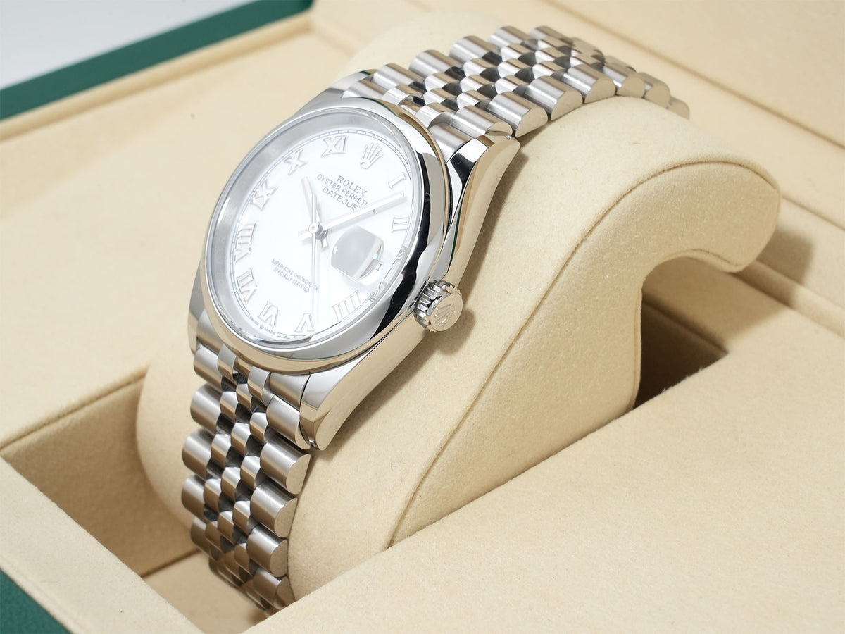 ロレックス デイトジャスト36 Ref.126200 ステンレススチール ホワイト文字盤 ジュビリーブレスレット 美品 b8ifrcr4