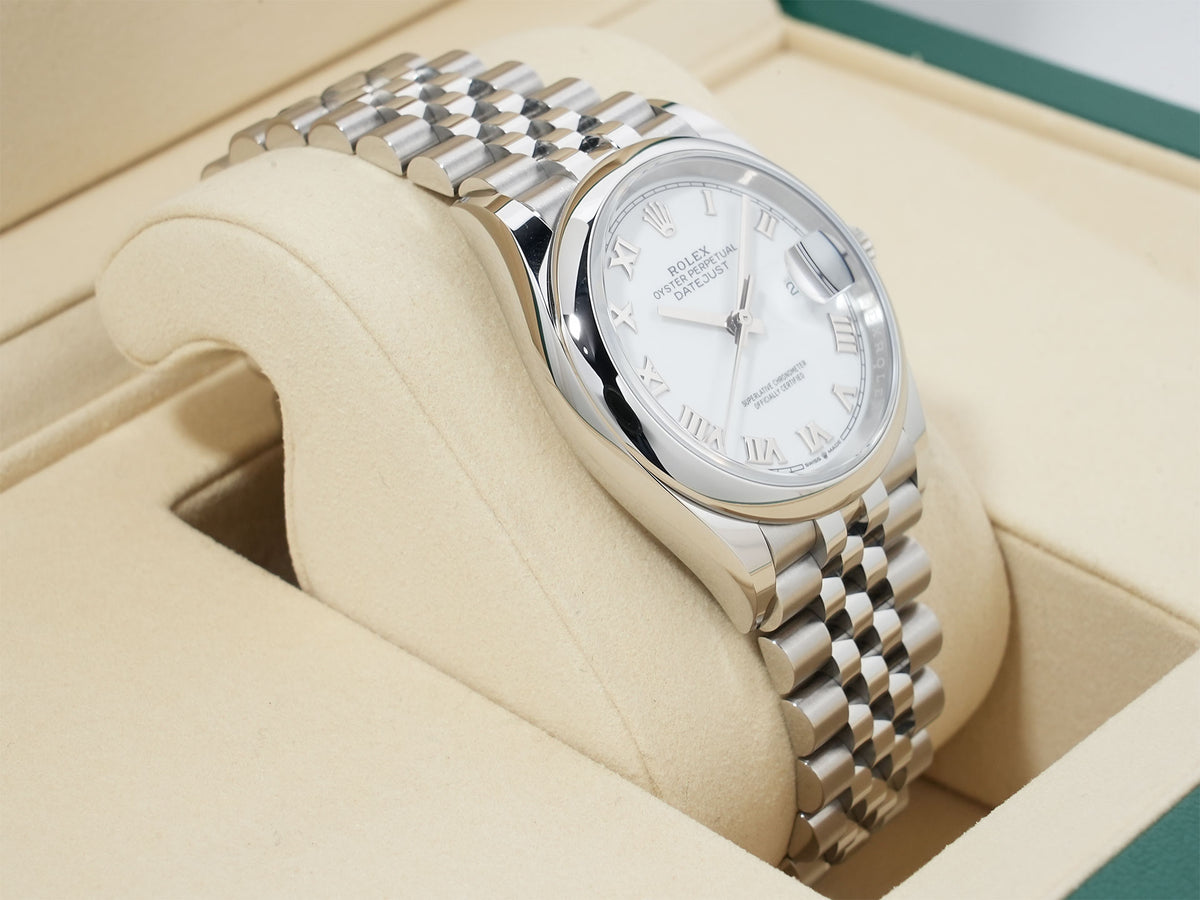 ロレックス デイトジャスト36 Ref.126200 ステンレススチール ホワイト文字盤 ジュビリーブレスレット 美品 b8ifrcr4