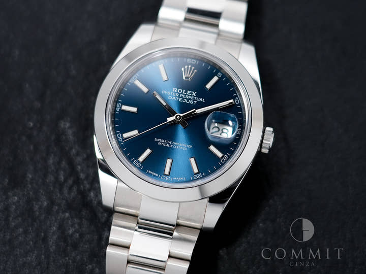 Rolex Datejust 41 Ref. 126300 Stainless Steel, Bright Blue Dial, Oyster Bracelet, Excellent Condition xcriwffa