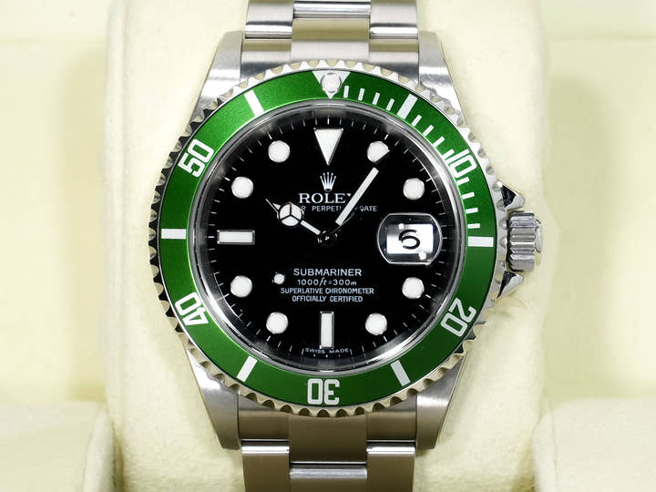 Rolex Submariner Date Ref. 16610LV Stainless Steel Black Dial Excellent Condition rtuy995v