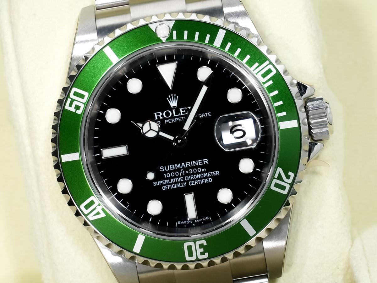 Rolex Submariner Date Ref. 16610LV Stainless Steel Black Dial Excellent Condition rtuy995v