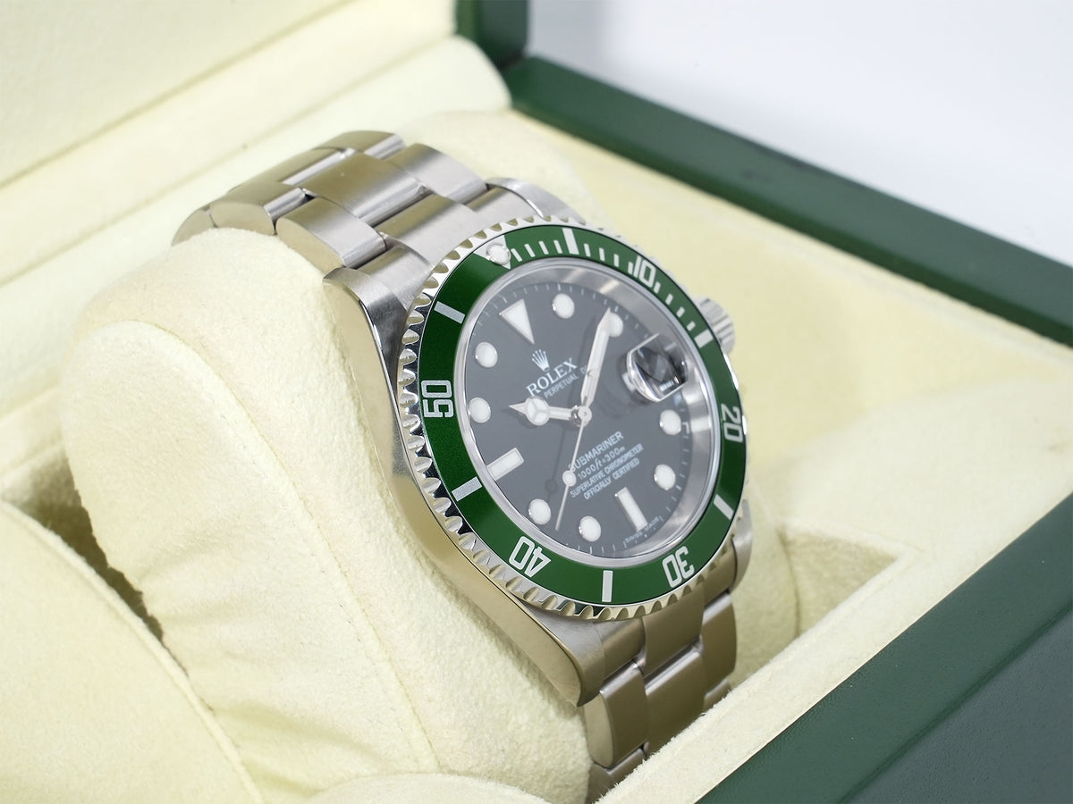 Rolex Submariner Date Ref. 16610LV Stainless Steel Black Dial Excellent Condition rtuy995v
