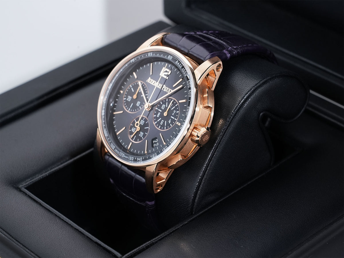 Audemars Piguet CODE 11.59 by Audemars Piguet Chronograph Ref. 26393OR.OO.A616CR.01 Pink Gold Purple Dial Pre-owned ajcy5idy