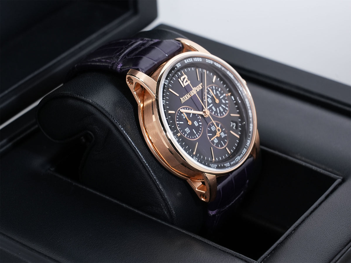 Audemars Piguet CODE 11.59 by Audemars Piguet Chronograph Ref. 26393OR.OO.A616CR.01 Pink Gold Purple Dial Pre-owned ajcy5idy