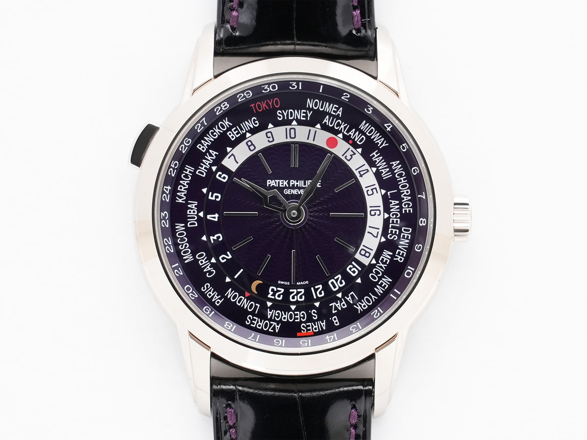Patek Philippe Complications World Time Date Ref. 5330G-010 White Gold Purple Dial Unworn qszhgr9a
