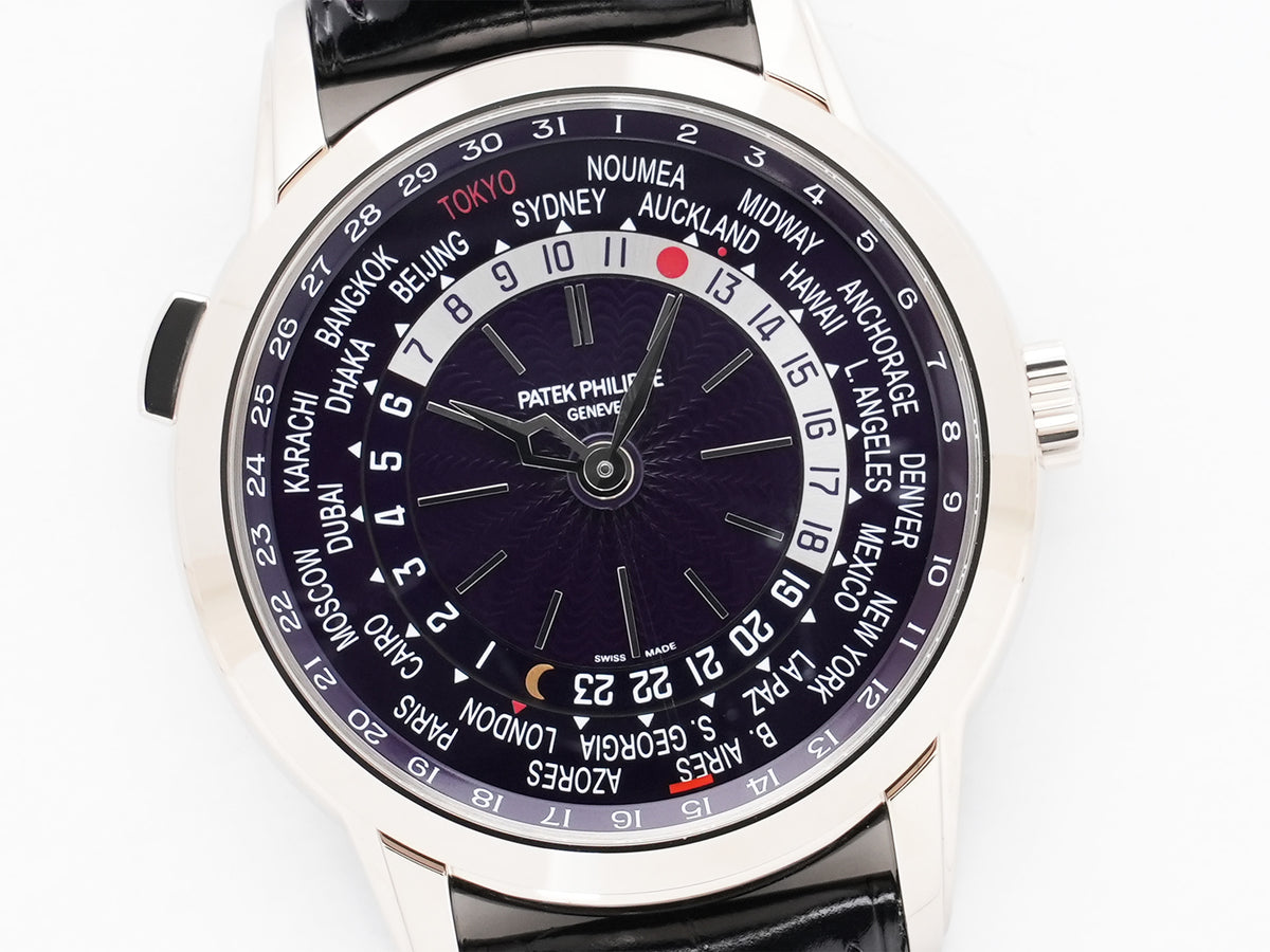 Patek Philippe Complications World Time Date Ref. 5330G-010 White Gold Purple Dial Unworn qszhgr9a