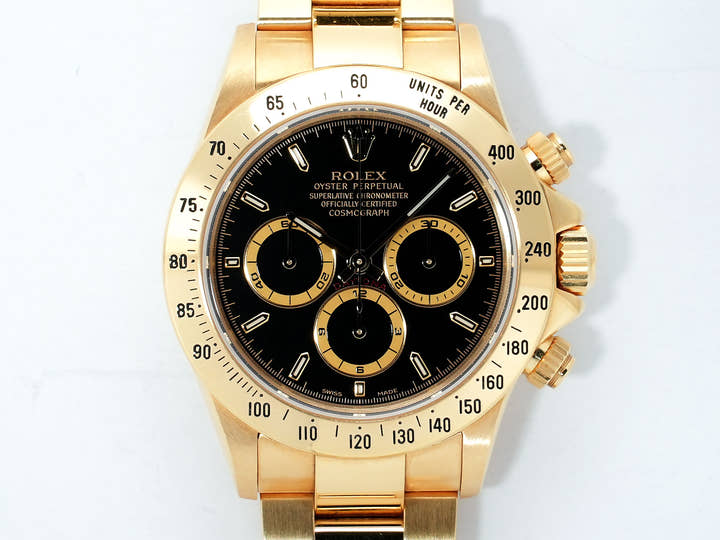 ロレックス デイトナ エルプリメロ Ref.16528 イエローゴールド ブラック文字盤 中古 9fwsfkcs