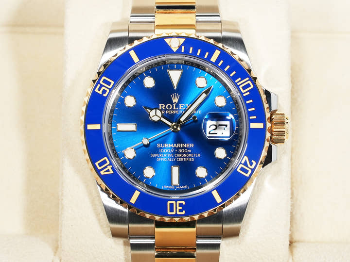 Rolex Submariner Date Ref.116613LB Stainless Steel/Yellow Gold Blue Dial Pre-owned 66cbxce5