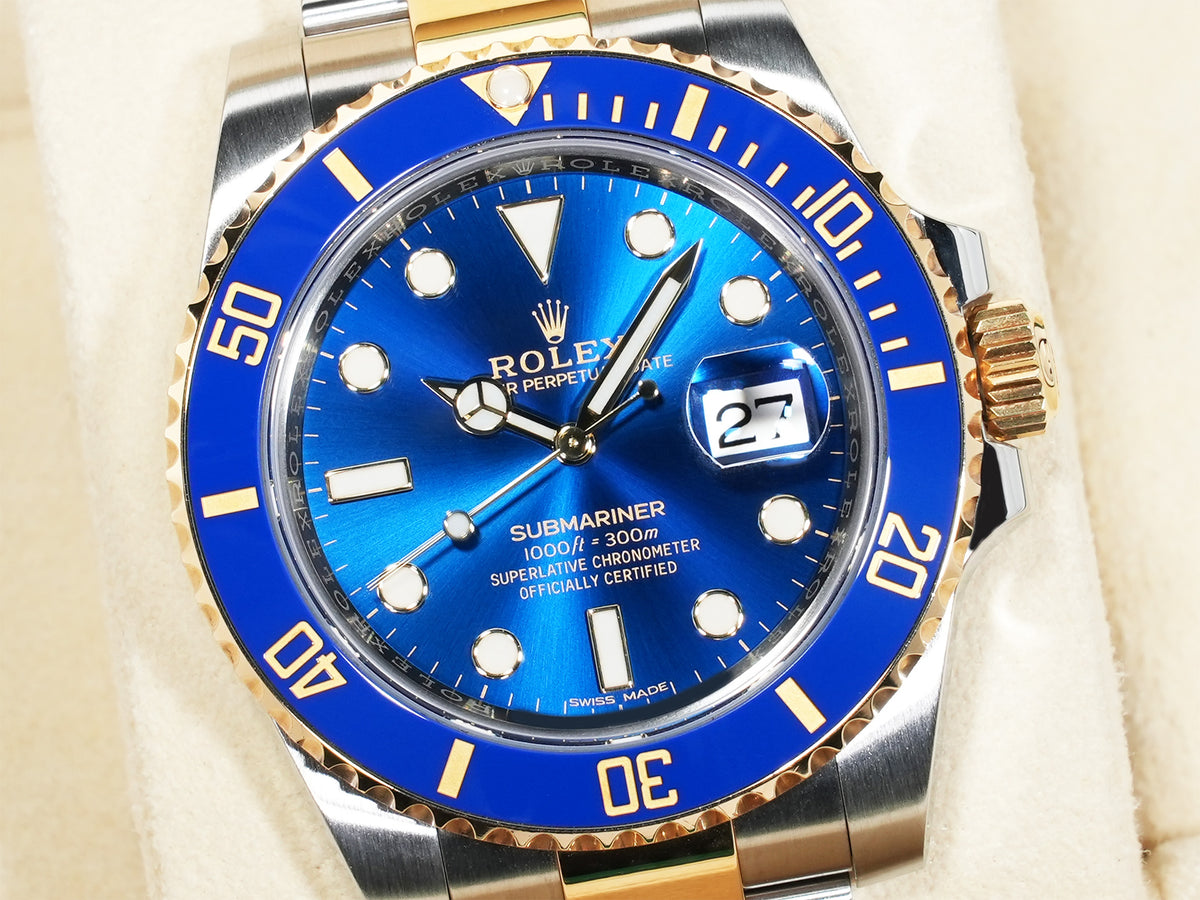 Rolex Submariner Date Ref.116613LB Stainless Steel/Yellow Gold Blue Dial Pre-owned 66cbxce5