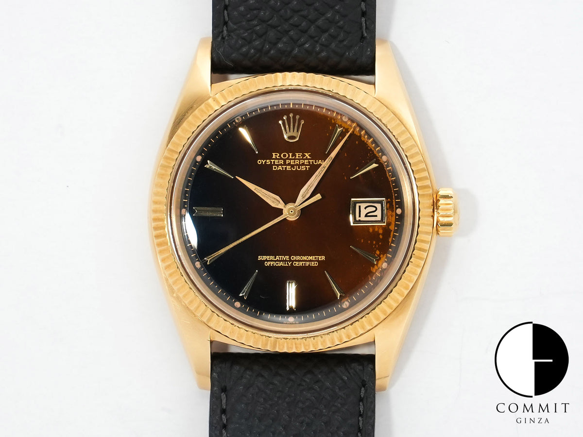 Rolex Datejust Ref. 1601/8 Yellow Gold Tropical Mirror Dial Pre-owned 22iej47m