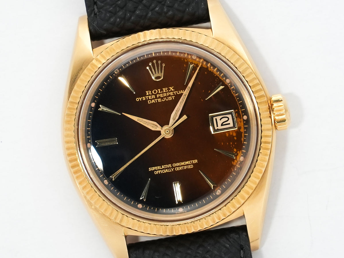 ロレックス デイトジャスト Ref.1601/8 イエローゴールド トロピカルミラー文字盤 中古 22iej47m