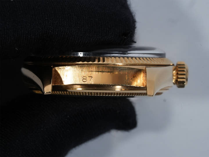 ロレックス デイトジャスト Ref.1601/8 イエローゴールド トロピカルミラー文字盤 中古 22iej47m