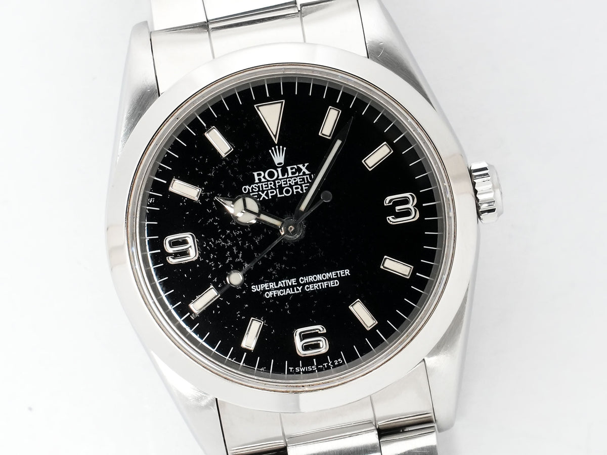 ロレックス エクスプローラーI Ref.14270 ステンレススチール ブラック文字盤 オイスターブレスレット 中古 9hweebbu