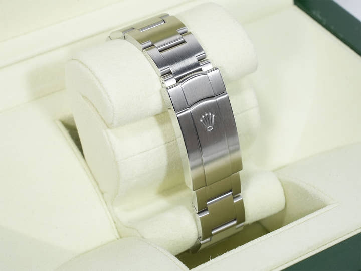 ロレックス エアキング Ref.114234 ステンレススチールxホワイトゴールド ブルーコンセントリック文字盤 美中古 5xgbyggk