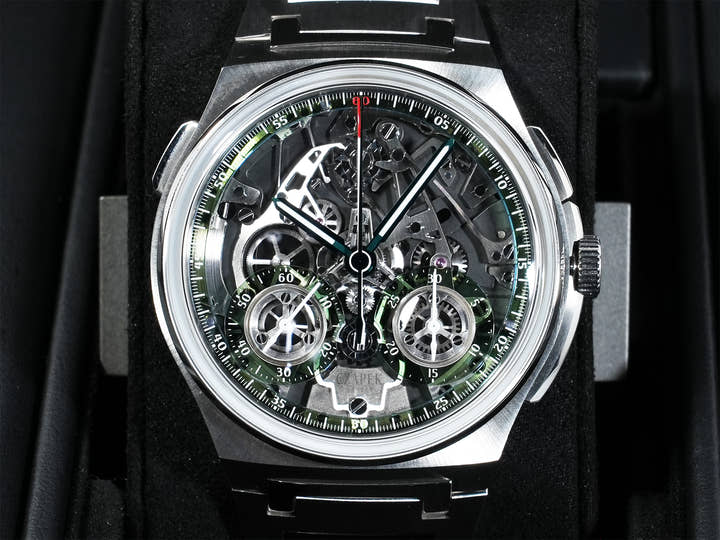 Czapek Antarctique Rattrapante Ref. - Stainless Steel, Skeleton x Green Dial, Unworn kdvtih7w