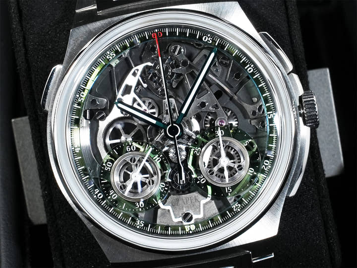 Czapek Antarctique Rattrapante Ref. - Stainless Steel, Skeleton x Green Dial, Unworn kdvtih7w