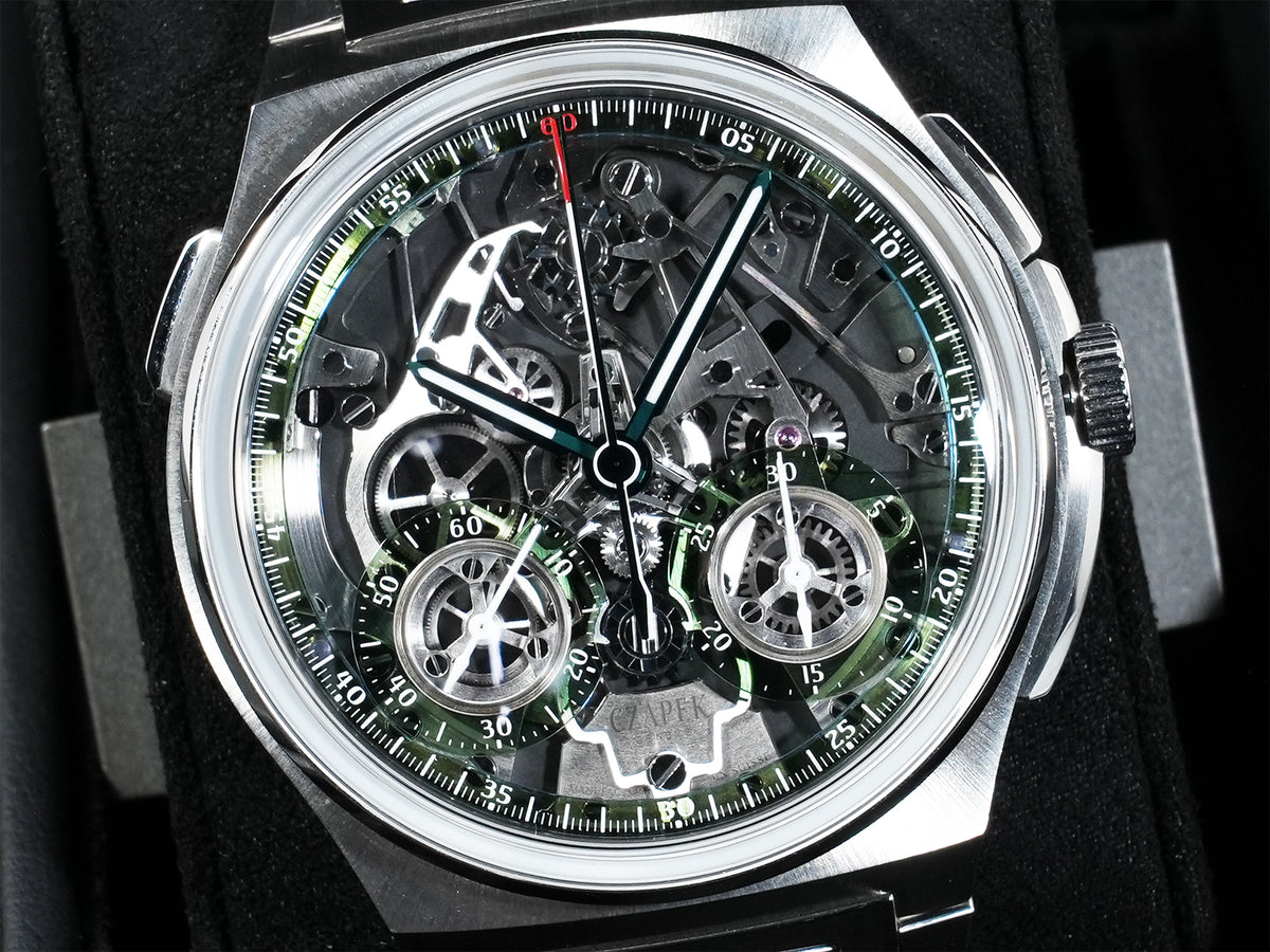 Czapek Antarctique Rattrapante Ref. - Stainless Steel, Skeleton x Green Dial, Unworn kdvtih7w