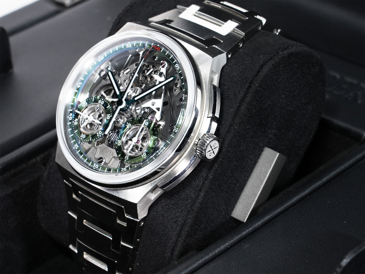 Czapek Antarctique Rattrapante Ref. - Stainless Steel, Skeleton x Green Dial, Unworn kdvtih7w